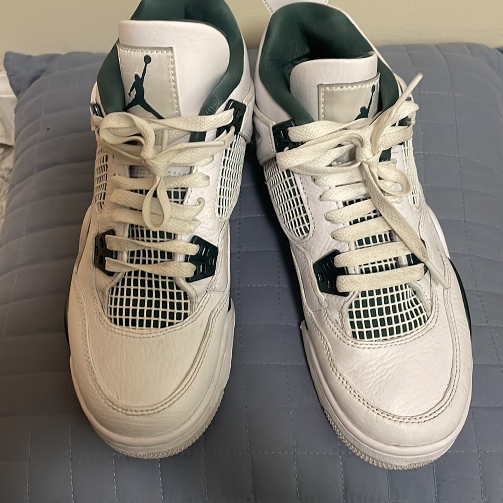 Air Jordan 4 Retro Oxidized Green (GS) Youth 5.5 like new very good condition - Picture 3 of 11